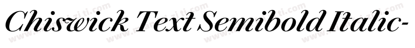 Chiswick Text Semibold Italic字体转换